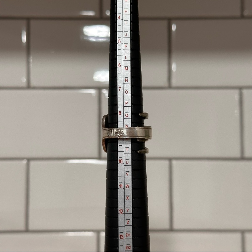 Antique Silver Fork Wrap Ring Approximately Size 9 - image 5